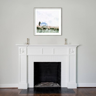 33" White and Green Nature Vistas Framed Wall Art