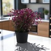 Unique Bargains Artificial Plants Bellflower Decorative Pot Plastic 3.74"x3.74"x10.63" 1 Pc - 2 of 4