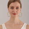 4mm Thick Gold/Silver Hoop Earrings - Hollow Tube Design, Hypoallergenic & Lightweight (20-60mm Sizes) - 3 of 4