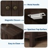 43'' Long Farmhouse Shoe Storage Cabinet with 3 Barn Doors & Adjustable Shelves, Large Capacity  for Entryway Hallway Living Room - 3 of 4