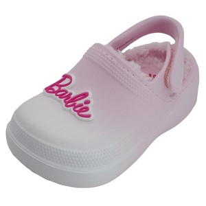 Barbie Toddler Girls' Faux Fur Lined Clogs with Adjustable Strap - 1 of 4
