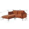 WJSHome Modular Velvet Sectional Sofa with Chaise,74" Modern L-Shaped Couch for Living Room, 8" High Metal Legs - 3 of 4