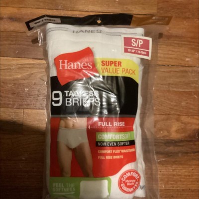 Hanes Mens White Briefs 9 Pack ComfortSoft Tagless Full Rise Underwear M-3X