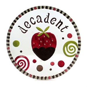 DEMDACO 11.0 Inch Decadent Plate Strawberry Chocolate Serving Platters - 1 of 2