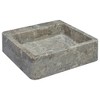 vidaXL Sink Gray 15.7 in.x15.7 in.x4.7 in. Marble - 2 of 4
