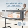 BabyBond 3 in 1 Baby Bassinet Beside Sleeper, Baby Beside Bassinet with Breathable Mesh, 5 Height Adjustable，Baby Crib for Newborn - 4 of 4
