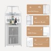 CuisinSmart Corner Wine Bar Cabinet with Detachable Wine Rack, Bar Cabinet with Glass Holder, Small Sideboard and Buffet Cabinet with Mesh Door - 4 of 4