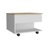 21.4" Engineered Wood Lift Top Coffee Table with Casters and Concealed Storage, Modern Design for Living Rooms - 2 of 4