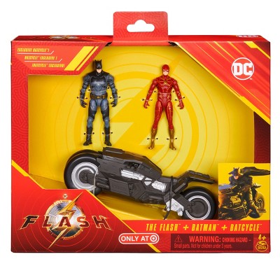 Dc Comics The Flash Batcycle With Action Figures 3pk Target