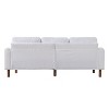 83.86" 3-Seater Sofa, Curved Armrest with Integrated Solid Wood Legs, Teddy Velvet Fabric,  Durable Solid Wood Frame - 4 of 4