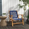 Wood Adirondack Chair, Modern Fire Pit Chair, PP Rope Coconino Lounge Style Chair with High Support Backrest - 2 of 4