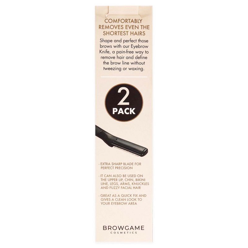 Browgame Eyebrow Shaping Knife Duo - Razor Blades - 2 pc, 5 of 7