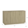 Lyngins Sideboard Buffet Cabinets with 4 Doors,Metal Handles,Corrugated Fluted Coffee Bar Cabinets with Storage,Credenzas for Kitchen,Entryway - 3 of 4