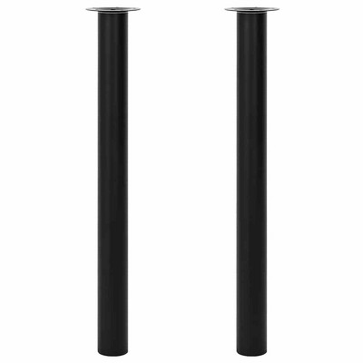 vidaXL Set of 2 Black Telescopic Table Legs Adjustable Height 710mm-1100mm