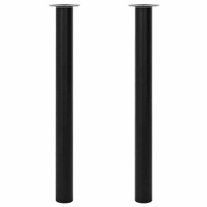 vidaXL Set of 2 Black Telescopic Table Legs Adjustable Height 710mm-1100mm - 1 of 4