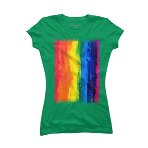 Adult Design By Humans Vertical Artistic Pride Flag By stevej T-Shirt - 1 of 2