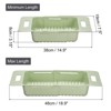 Unique Bargains Extendable Over the Sink Strainer Fruit Vegetable Wash Basket Adjustable Colander for Kitchen Plastic - 2 of 4