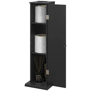 Resenkos Bathroom Cabinet, Narrow Storage Unit, Floor Cabinet for Bathroom, Living Room, Entryway, Black - 1 of 4