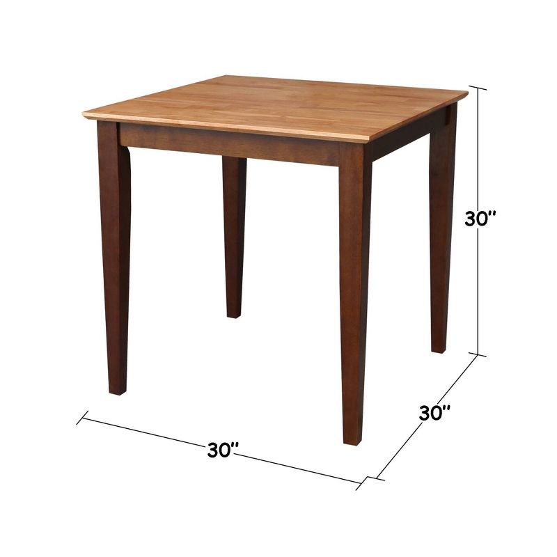 Solid Wood Top Table with Shaker Legs Cinnamon/Brown - International Concepts, 5 of 10