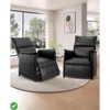 Electric Recliner Chair - Power Adjustable PU Leather Recliner with Remote Control (Black) - 2 of 4