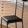 Bar Stools Set of 2, Faux Leather Upholstery, Iron Metal Frame, Industrial Design, Comfortable Soft Bag Seating, Sturdy Backrest - 4 of 4