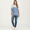 Anna-Kaci Women's Long Sleeve Color Block Knit Hoodie with Drawstring and Relaxed Fit - 4 of 4