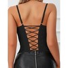Elastane Lace Backless Corset Top with Fishbone Steel Boning - 3 of 3