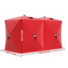 Pop Up Ice Fishing Shelter, 60-Second Setup Hub Tent, 3-4 or 6-8 Person Capacity, Insulated Windproof Design for Extreme Cold - 4 of 4