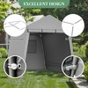 6X8 Ft Outdoor Portable Storage Shelter Shed with Rolled Up Zipper Doors & Vents, Heavy Duty Carport for Motorcycle Waterproof, Portable Garage Tent - 4 of 4