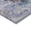 Beige Blue And Taupe Abstract Washable Indoor Outdoor Area Rug - 4 of 4
