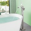Cobbe Floor Standing Tub Faucet with Swivel Spout Handheld Shower Shower and 59-Inch Hose Tub Filler Single Handle Brushed Nickel - 3 of 4