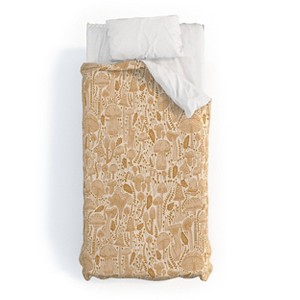 Deny Designs 2pc Twin/Twin XL Iveta Abolina Mushrooms Cream Duvet Cover Bedding Set - 1 of 4