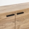 LuxenHome Sideboard Buffet Cabinet with Storage, 53'' Wide Mid Century Modern Natural Oak Manufactured Wood Accent Cabinet with 3-Door - 3 of 4