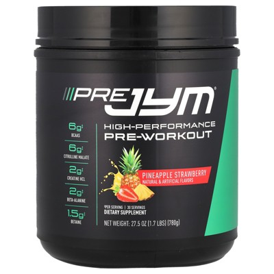 JYM Supplement Science Pre JYM®, High-Performance Pre-Workout, Pineapple Strawberry, 1.7 lbs (780 g)