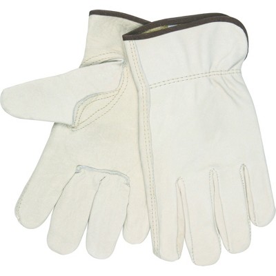 Mcr Safety Driver Gloves Leather Large Cream 3211L