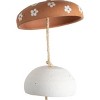 White Floral and Natural Terracotta Hanging Chime - Foreside Home & Garden - 2 of 4