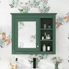 NicBex Bathroom Wall Mount Storage Cabinet Mirror Medicine Cabinet with Single Door & 3 Open Shelves - 2 of 4