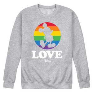 Men's Disney Love Graphic Fleece Sweatshirt - Athletic Heather - Medium - 1 of 4