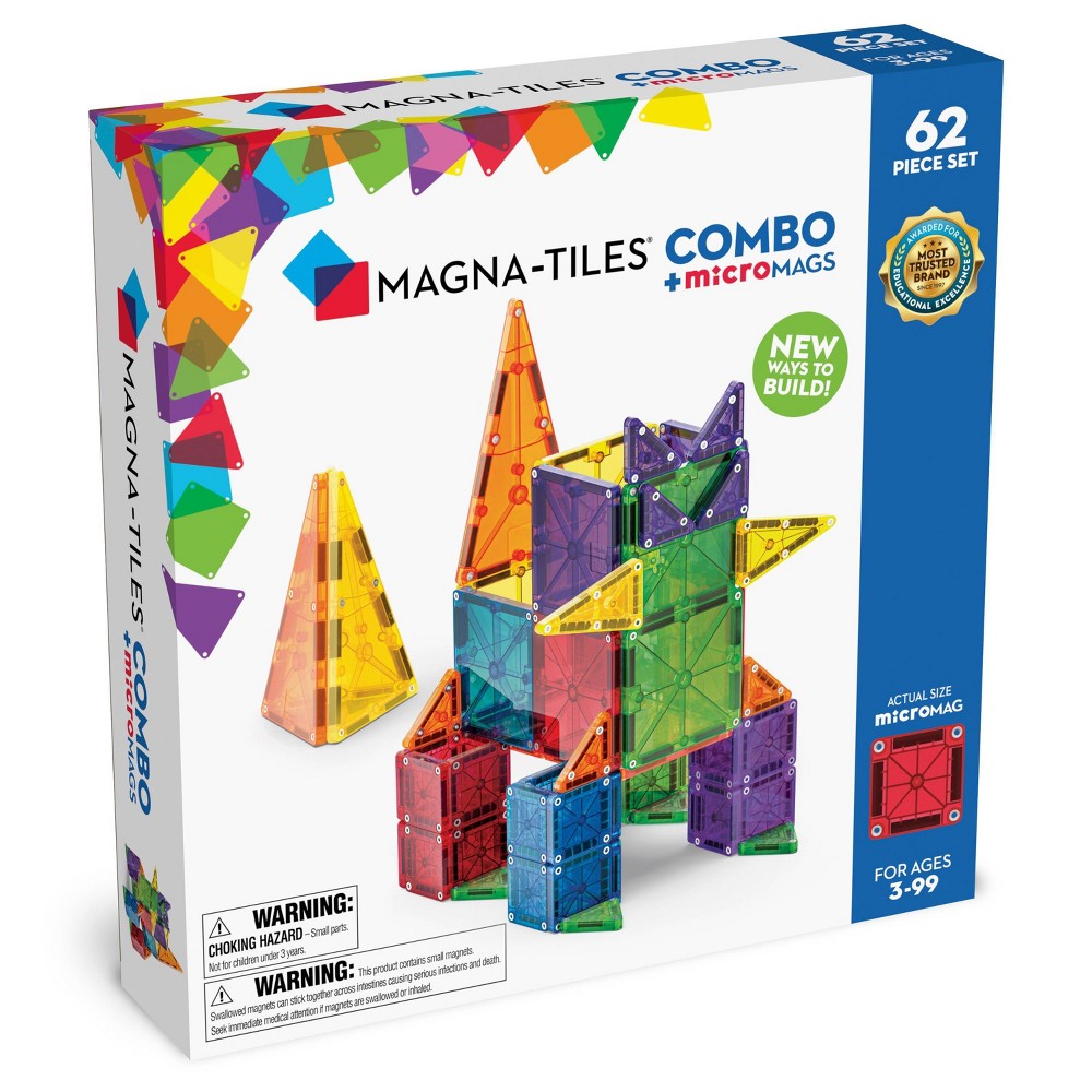 Photos - Construction Toy MAGNA-TILES Combo microMAGS 62pc