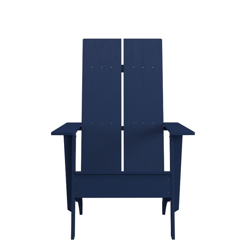 Merrick Lane Set of 2 Modern All-Weather Poly Resin Wood Adirondack Chairs, 4 of 18