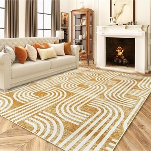 Area Rug, Anti Slip, Washable Area Rug, Pet Friendly, Faux Cashmere Modern Carpet for Living Room Bedroom - 1 of 4