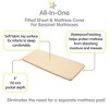 BreathableBaby All-in-One Fitted Sheet & Waterproof Cover, For 33" x 15" Bassinet Mattress (2-Pack), Beige - 3 of 4