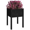 vidaXL Garden Planter Black 19.7"x19.7"x27.6" Solid Wood Pine - 3 of 4