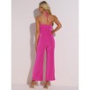 INSPIRE CHIC Women's Halter Neck Jumpsuit Party Sleeveless High Waist Wide Legs Rompers - 3 of 4