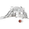 8-in-1 Toddler Playground Activity Set,Slide,Climber,Basketball Hoop,Tunnel,Telescope,Steering Wheel&Storage,Durable Indoor/Outdoor Play Equipment - 2 of 4