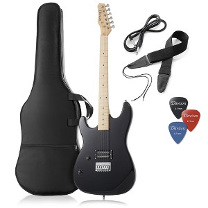 Davison 39-Inch Full-Size Left Handed Electric Guitar with Humbucker Pickup - Includes Padded Gig Bag & Accessories - 1 of 4