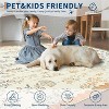 Washable Rugs for Bathroom Floral Kitchen Rug Neutral Scalloped Carpet, Non-Slip Hallway Rug Stain Resistant Modern Low-Pile Carpet - 4 of 4