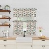 56"x14" No. 918 Sheer Magdalena Butterfly Print Rod Pocket Kitchen Curtain Valance Blue: Polyester, Machine Washable - 3 of 3