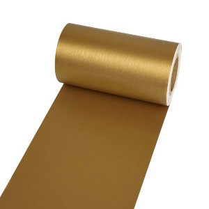 Metallic Brushed Gold Wallpaper Border Peel, Stick Vinyl Contact Paper Trim Modern Design for Bedroom, Accent Walls - 1 of 4