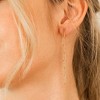 Bearfruit Jewelry Sterling Silver 18k Gold Plated Sinai Textured Chain Earrings - 2 of 3